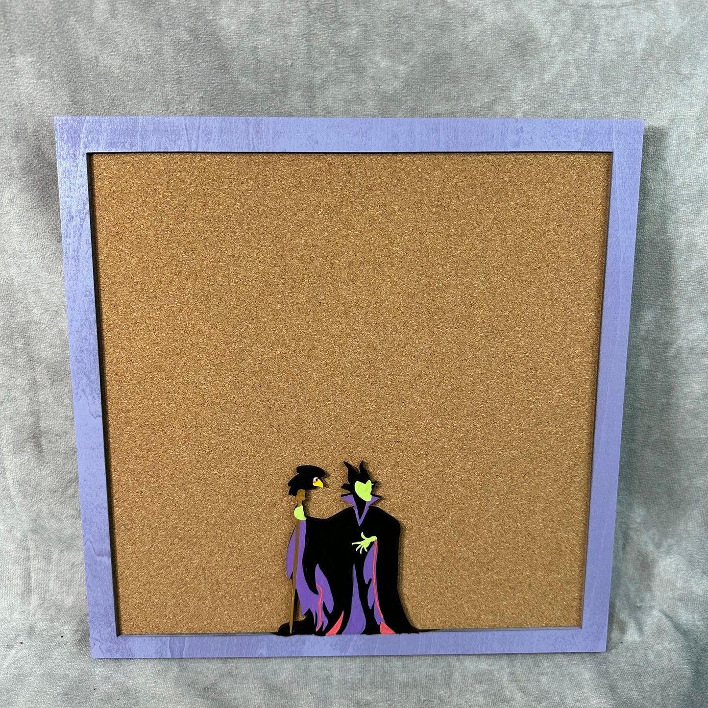Custom Disney Pin Board - Maleficent - Wood Frame