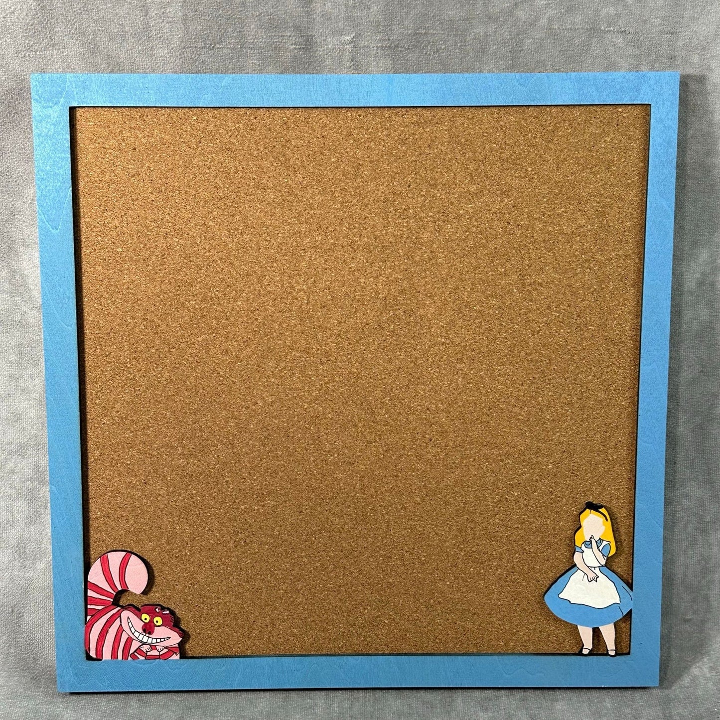 Custom Disney Pin Board - Alice in Wonderland Wood Frame