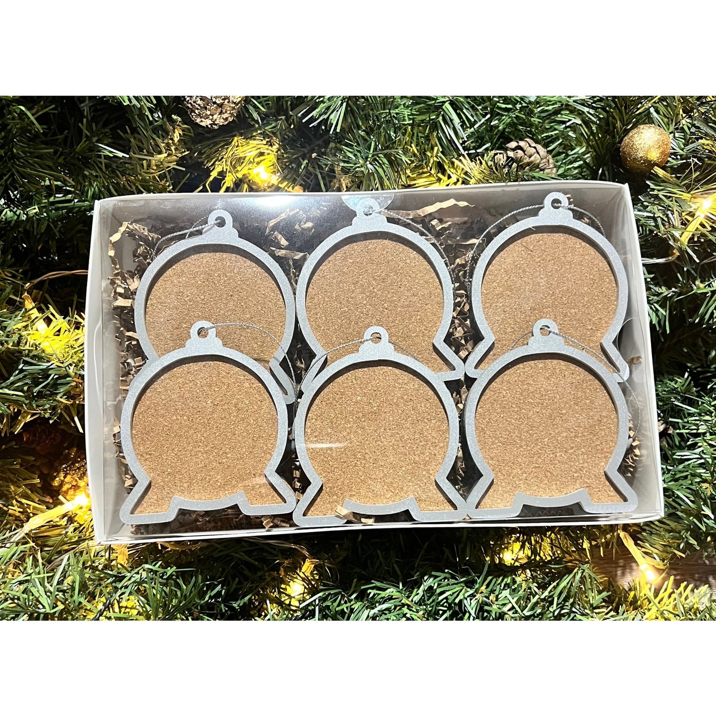 Disney Pin Board Ornaments 6-Pack Epcot Ball - Silver