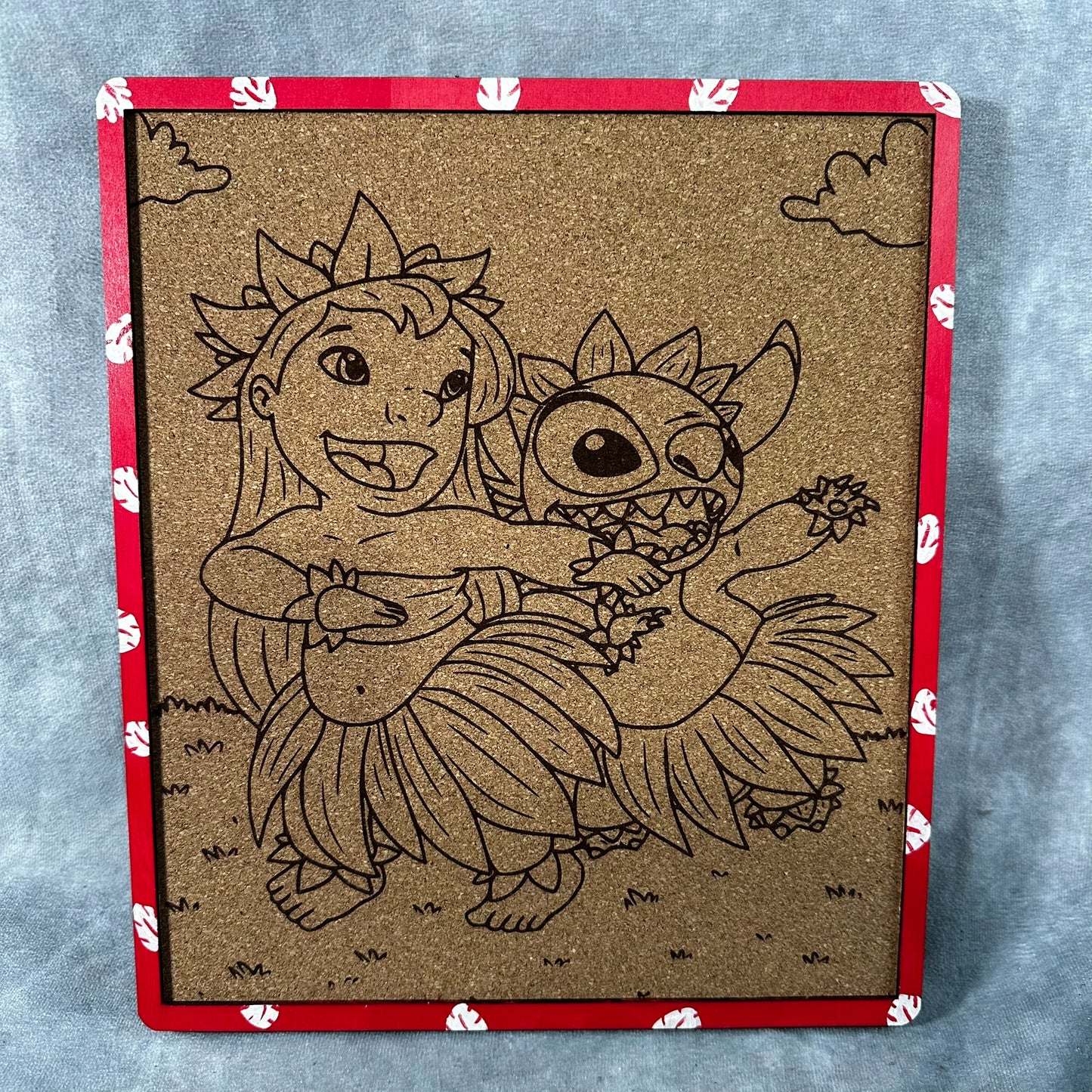 Custom Disney Pin Board - Lilo & Stitch - Laser Engraved