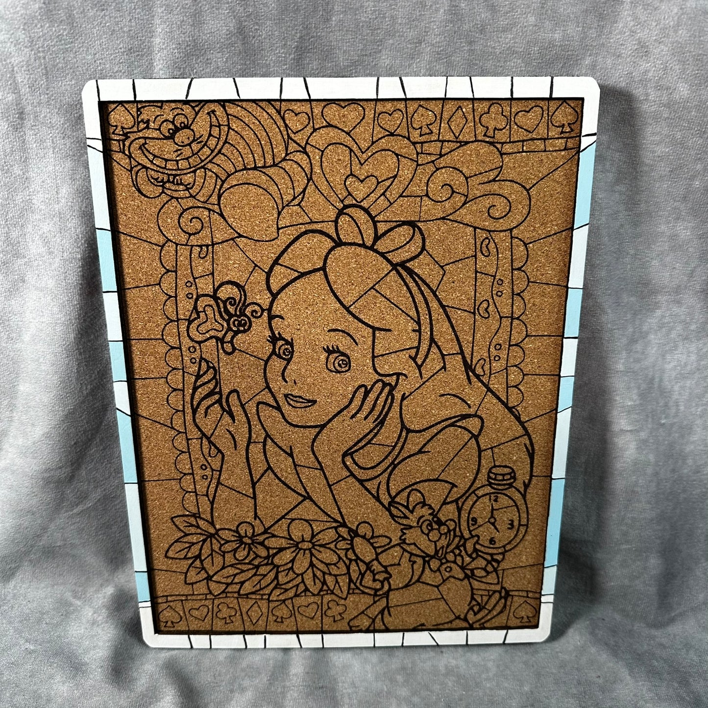 Custom Disney Pin Board - Alice in Wonderland - Laser Engraved