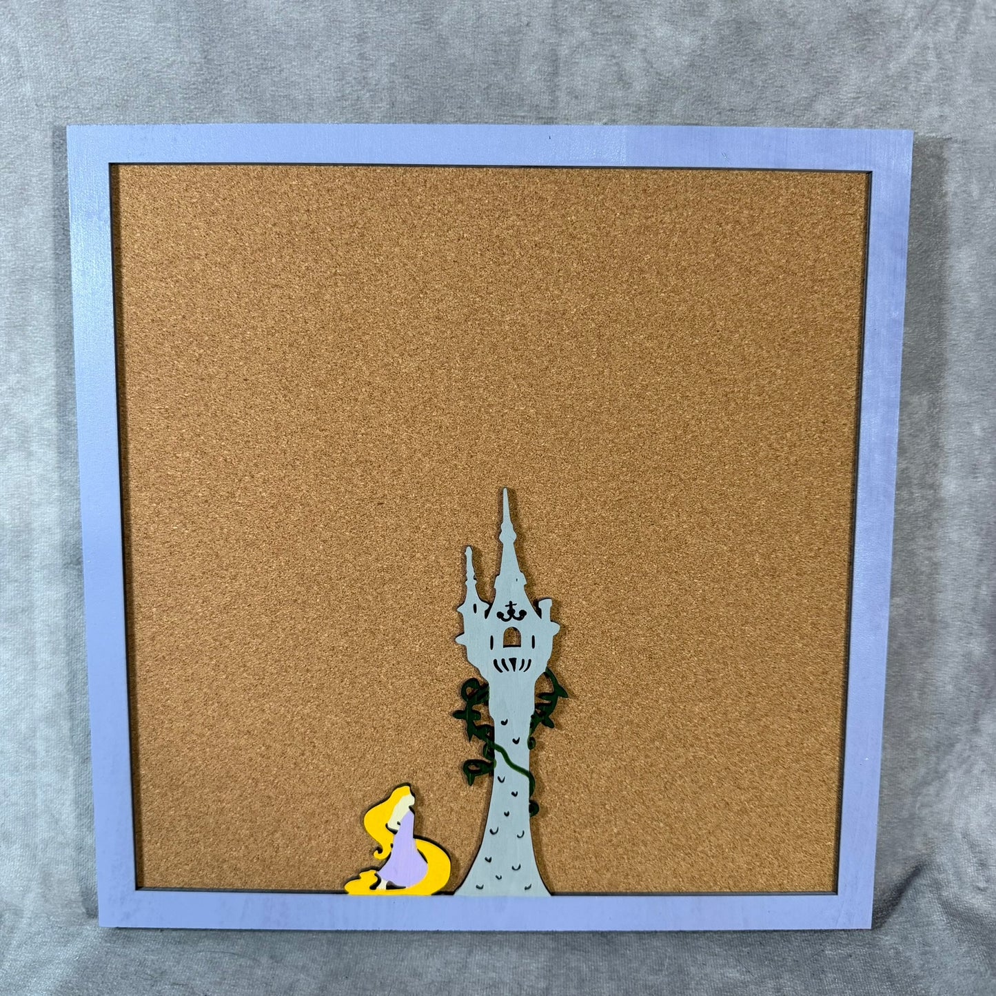Custom Disney Pin Board - Rapunzel Wood Border