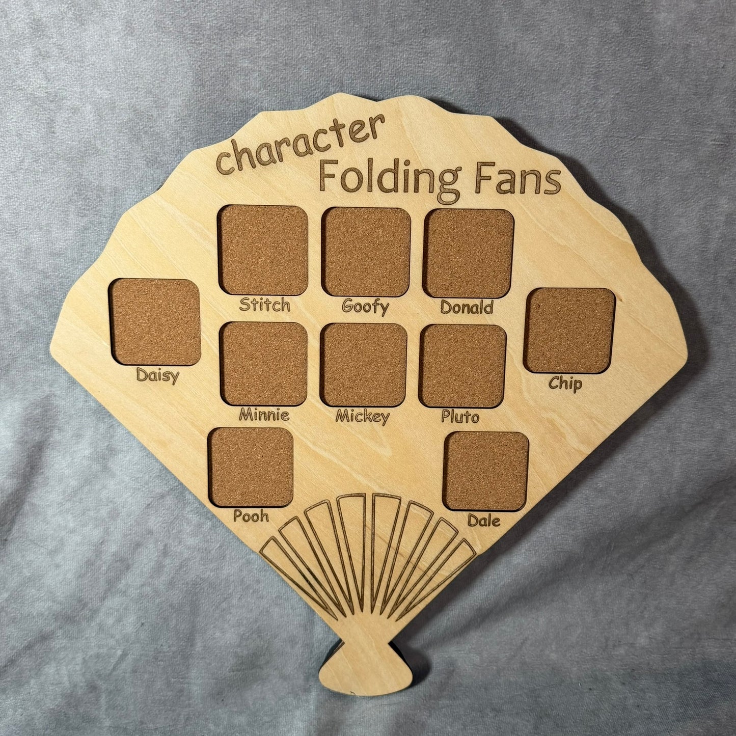 Custom Disney Pin Board - Character Folding Fans - Fits Entire Set!
