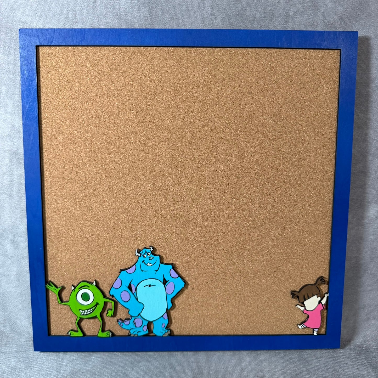 Custom Disney Pin Board - Monsters Inc. - Wood Frame