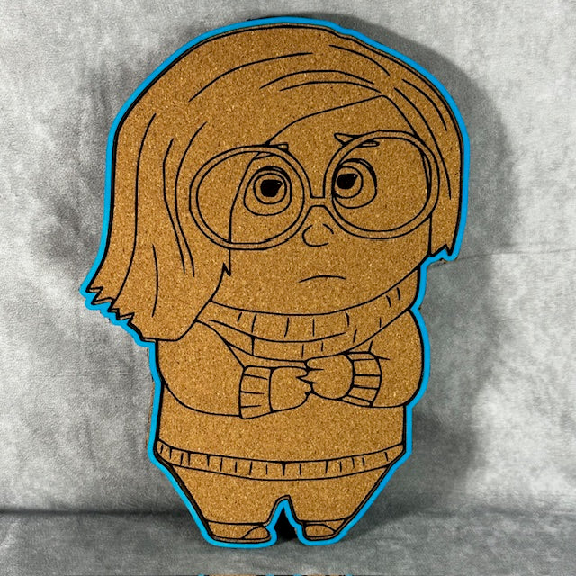 Custom Disney Pin Board - Sadness Inside Out - Laser Engraved