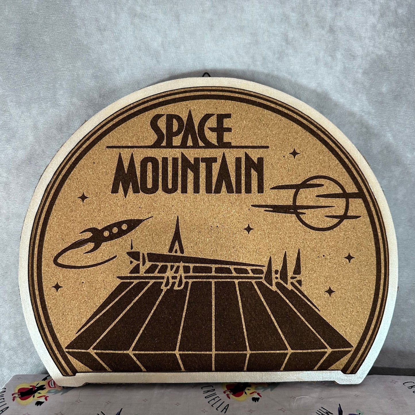 Custom Disney Pin Board - Space Mountain- Laser Engraved
