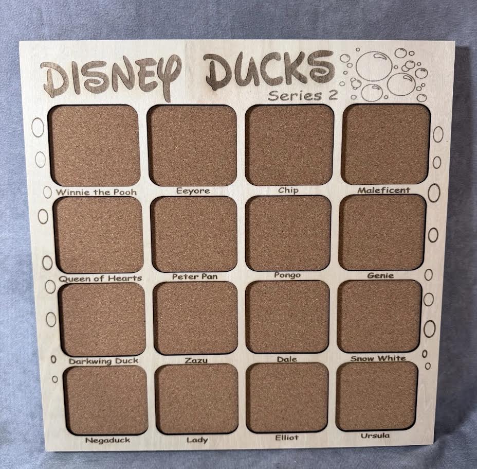Custom Disney Pin Board - Disney Ducks Series 2 - Fits Entire Set!