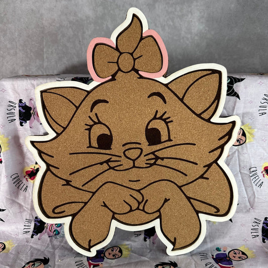 Custom Disney Pin Board - Marie Cat Head - Laser Engraved