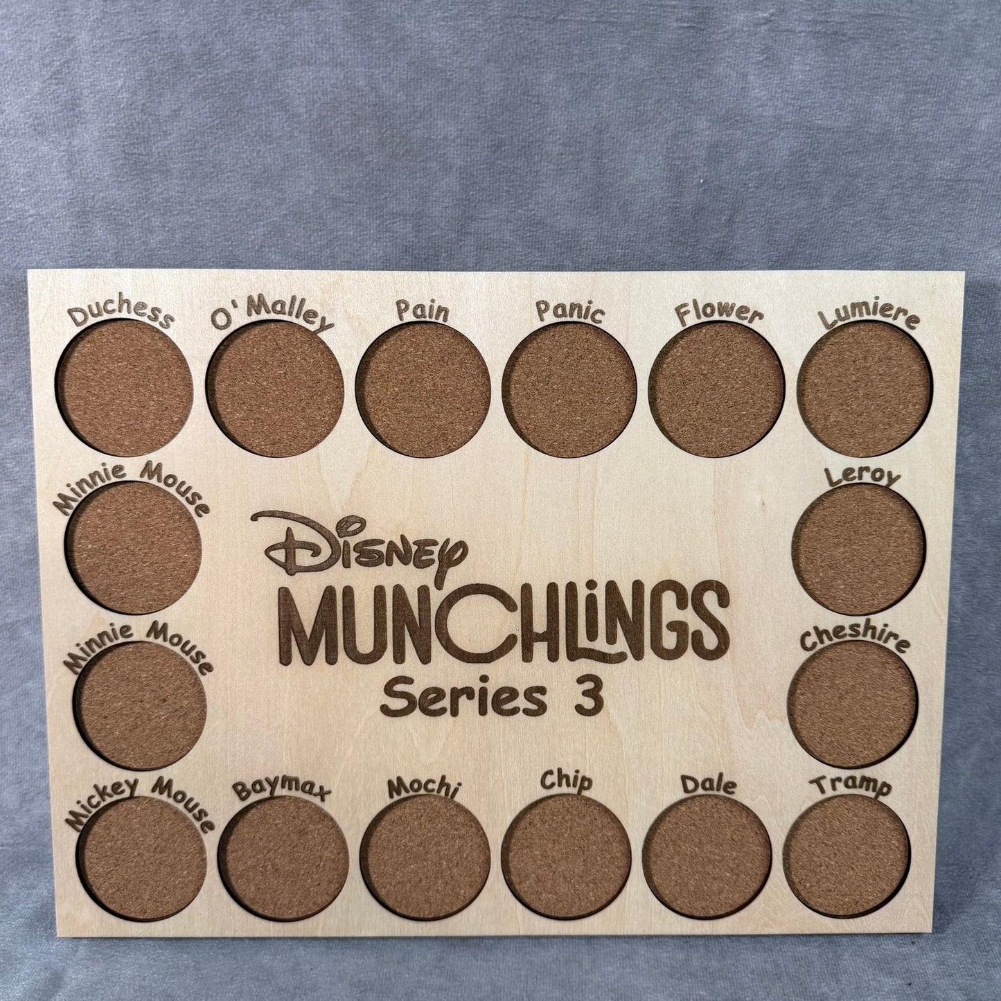 Custom Disney Pin Board - Munchlings Series 3  - Fits Entire Set!