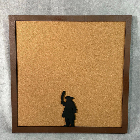 Custom Disney Pin Board - Jack Sparrow Pirates Wood Frame
