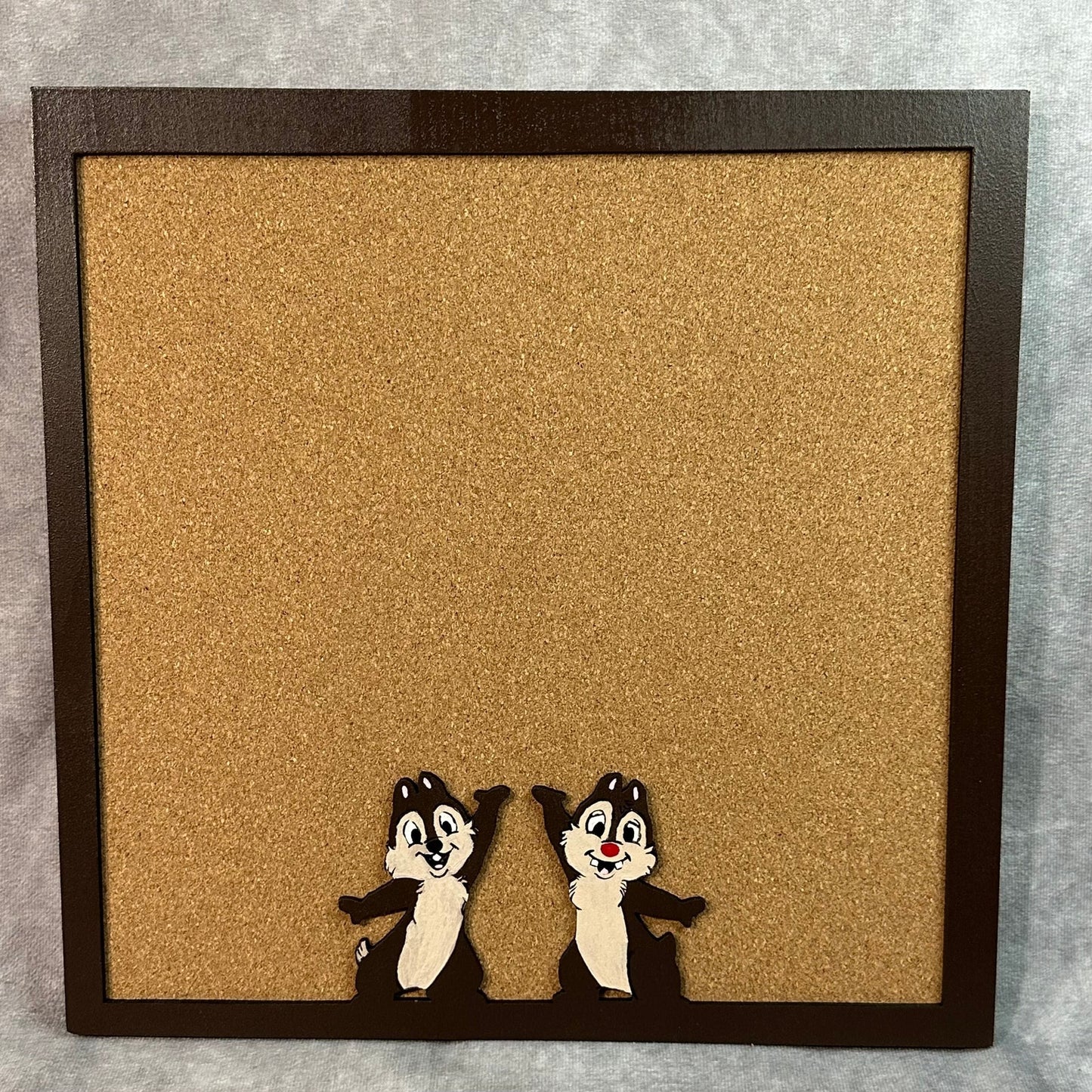 Custom Disney Pin Board - Chip and Dale Wood Frame