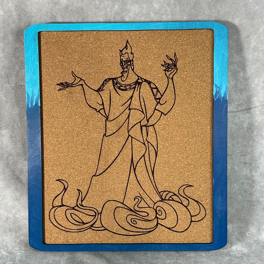Custom Disney Pin Board - Hades - Laser Engraved