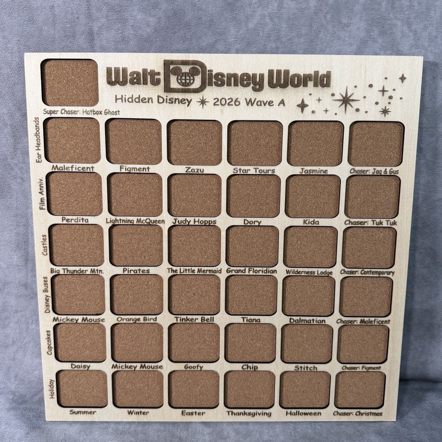 WDW Wave A 2026 Hidden Mickey Disney Pins Custom Pin Board - Fits Entire Set!