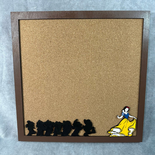 Custom Disney Pin Board - Snow White Wood Frame
