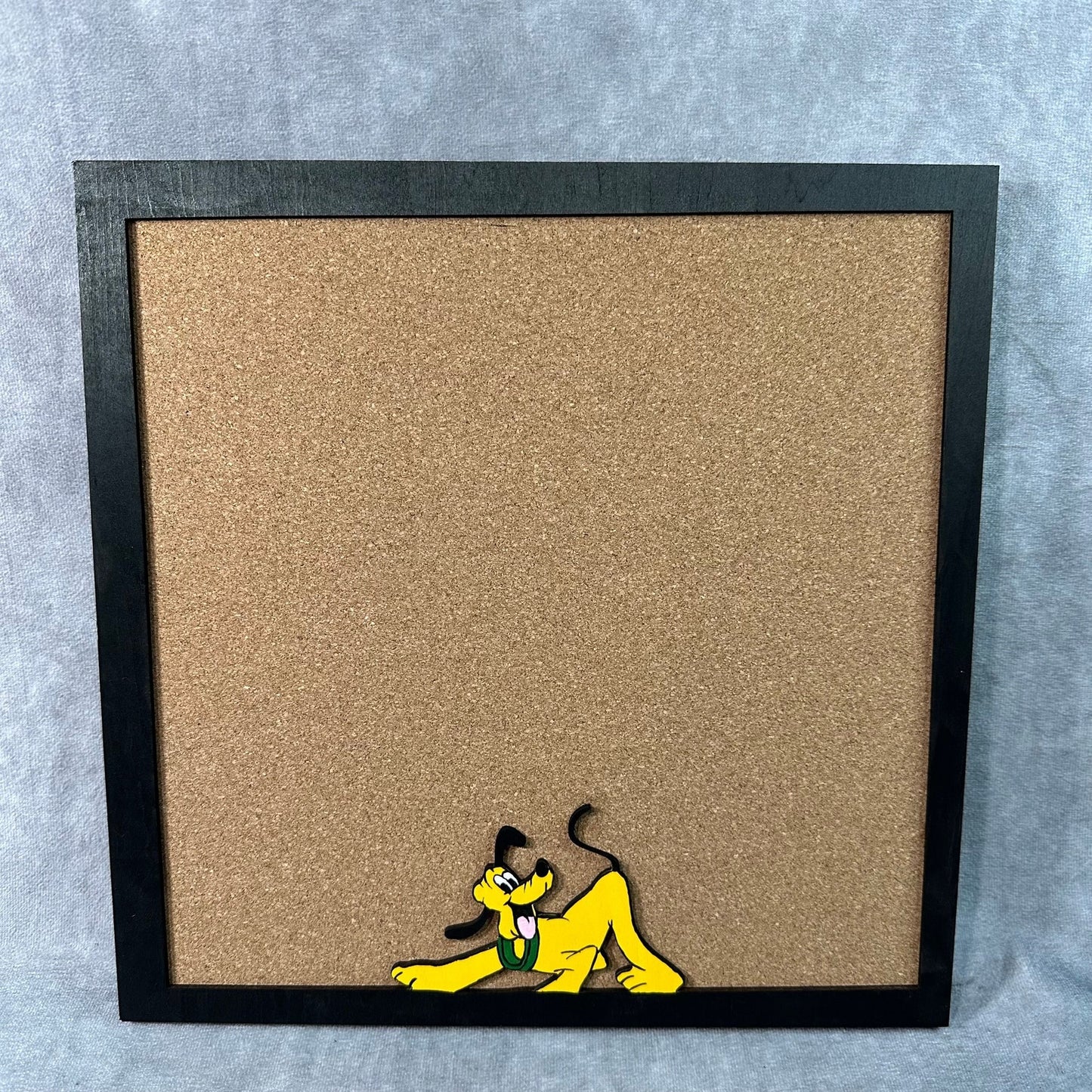 Custom Disney Pin Board - Pluto - Wood Frame