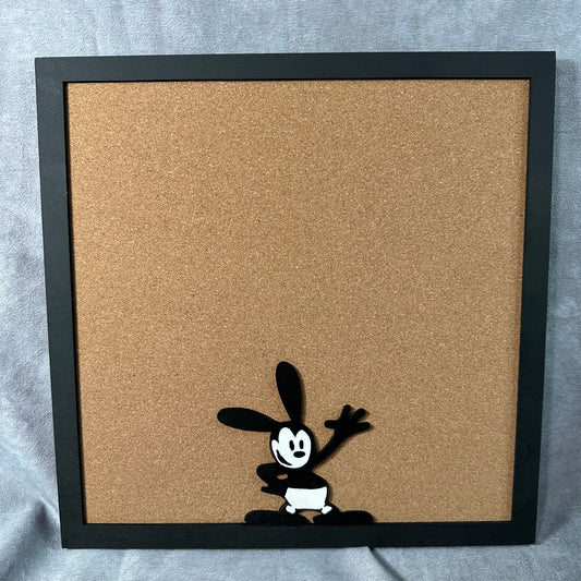 Custom Disney Pin Board - Oswald - Wood Frame