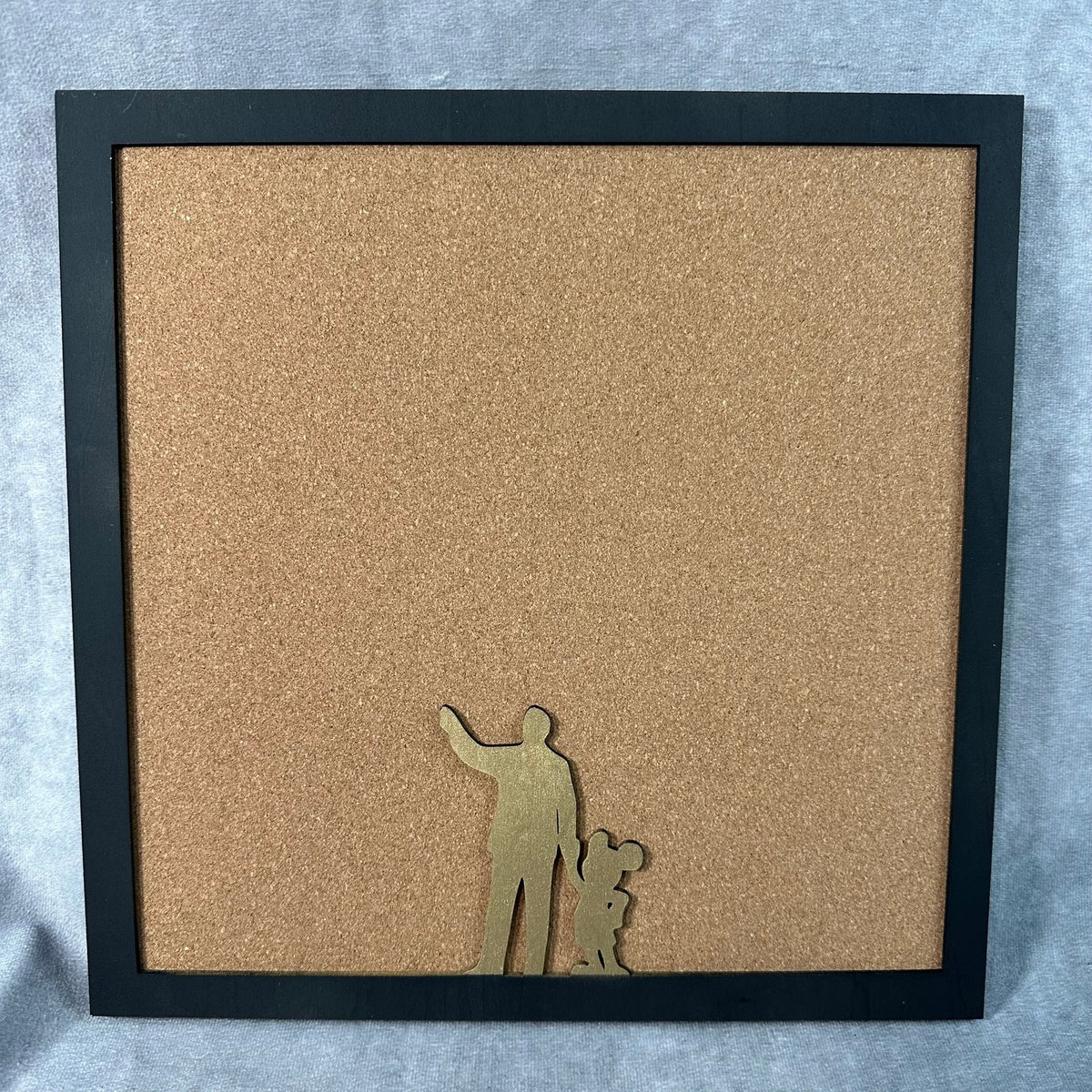 Custom Disney Pin Board - Partner's Statue Wood Frame