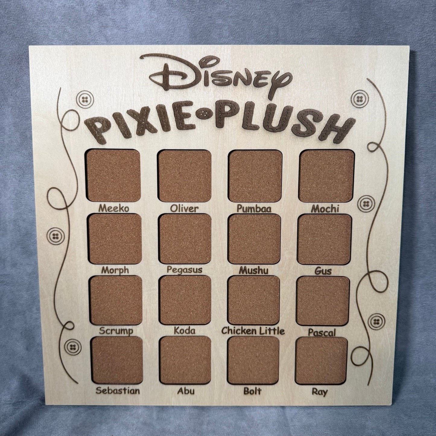 Custom Disney Pin Board - Pixie Plush - Fits Entire Set!
