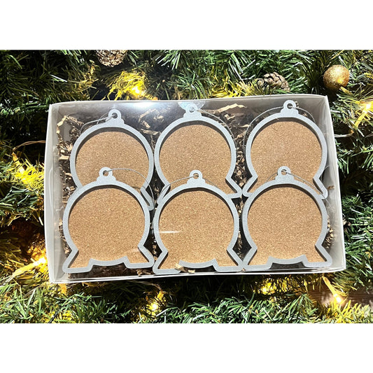 Disney Pin Board Ornaments 6-Pack Epcot Ball - Silver