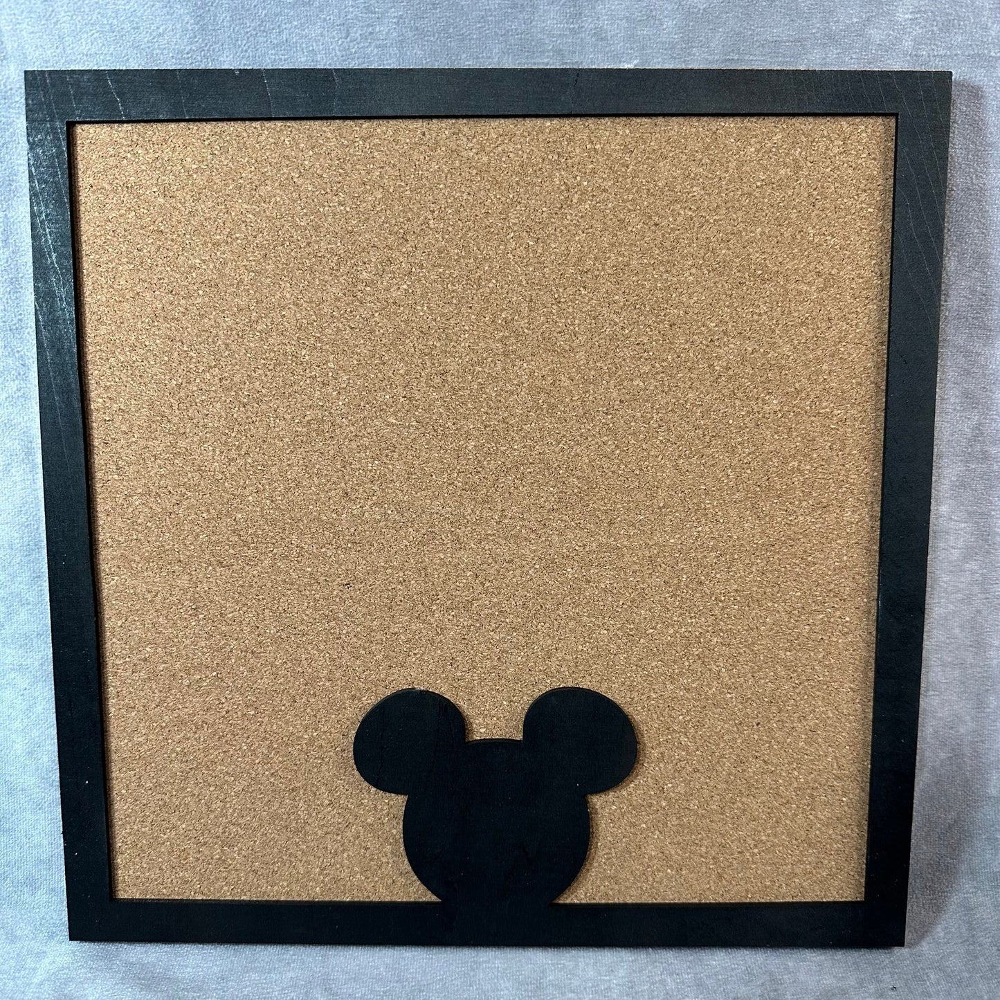Custom Disney Pin Board - Mickey Head - Wood Frame