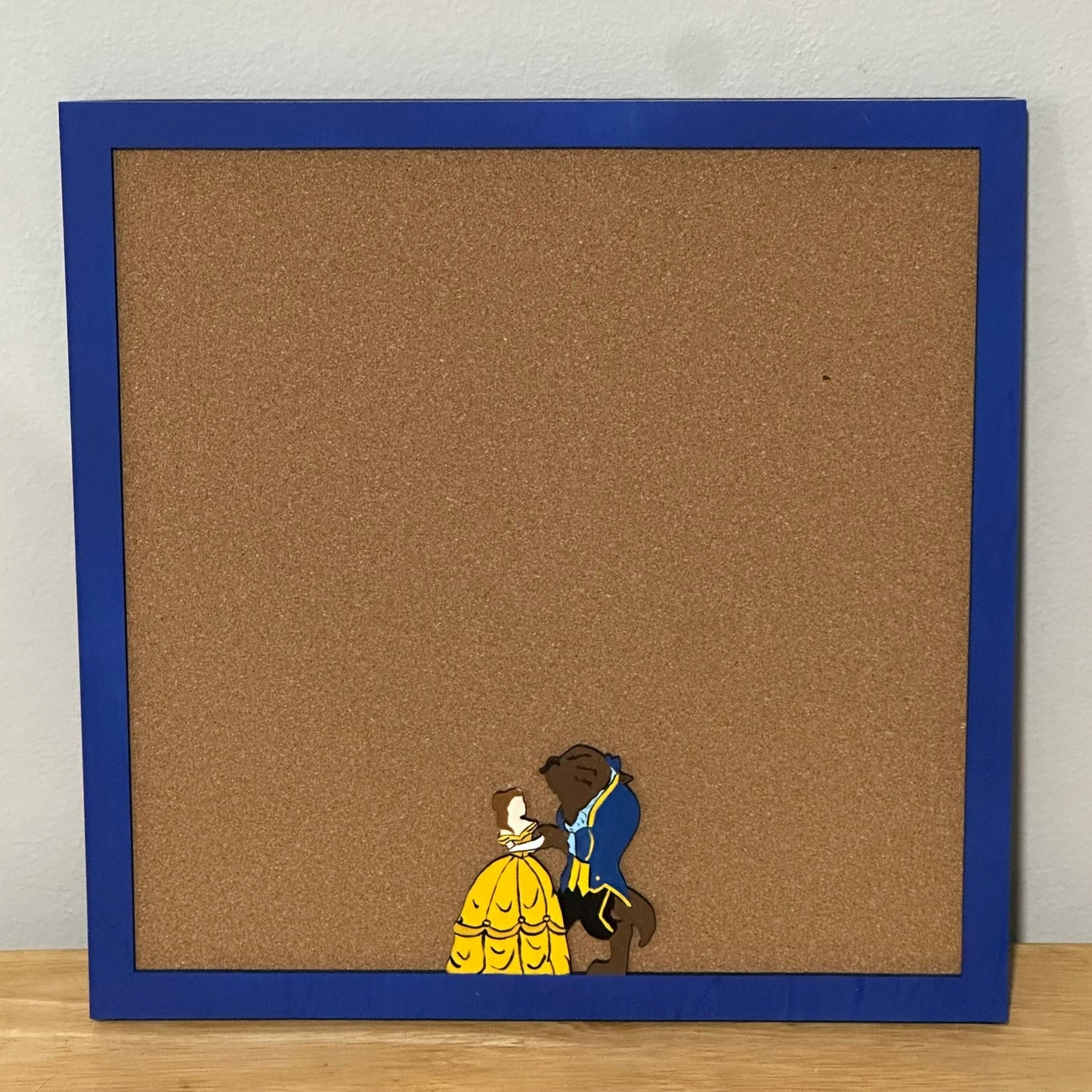 Custom Disney Pin Board - Beauty and the Beast - Wood Frame