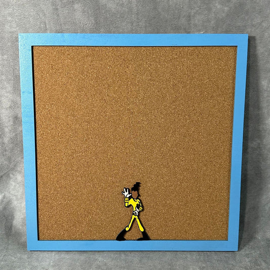 Custom Disney Pin Board - Powerline Max Goofy Movie Wood Frame
