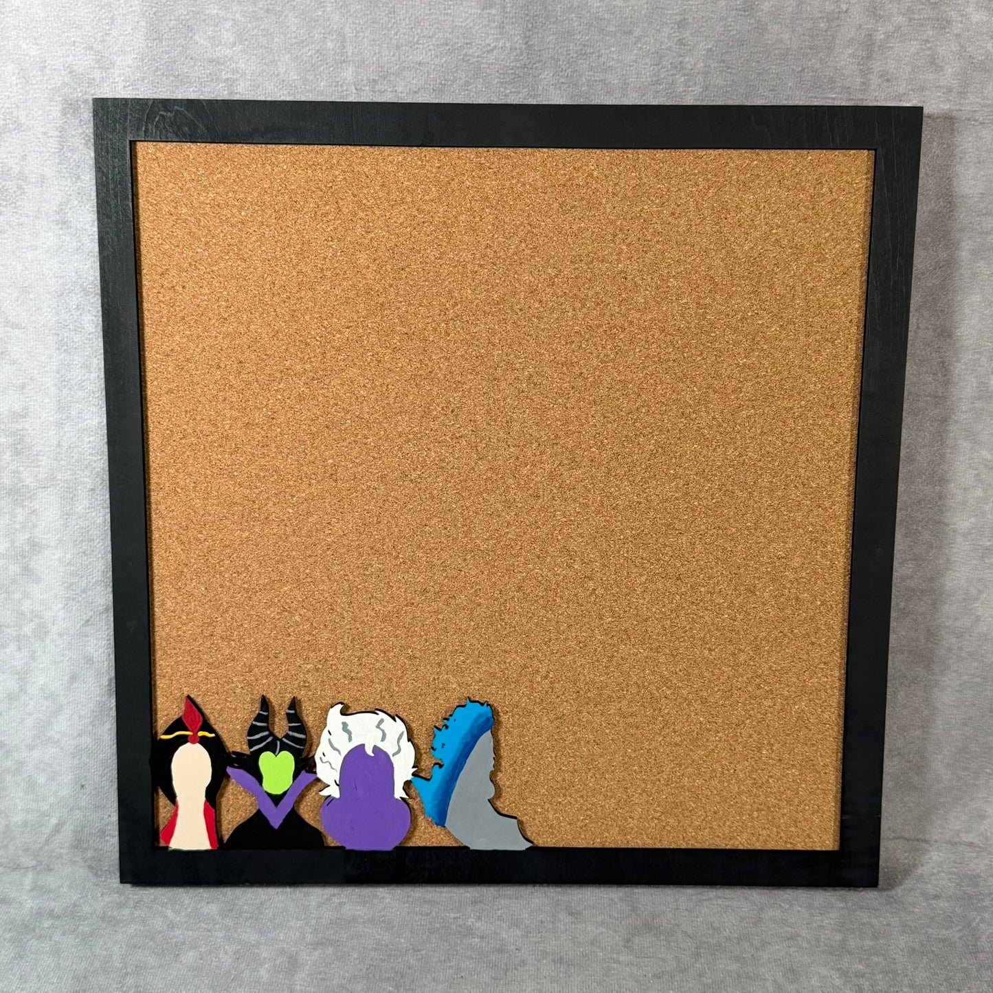 Custom Disney Pin Board - Villains - Wood Border