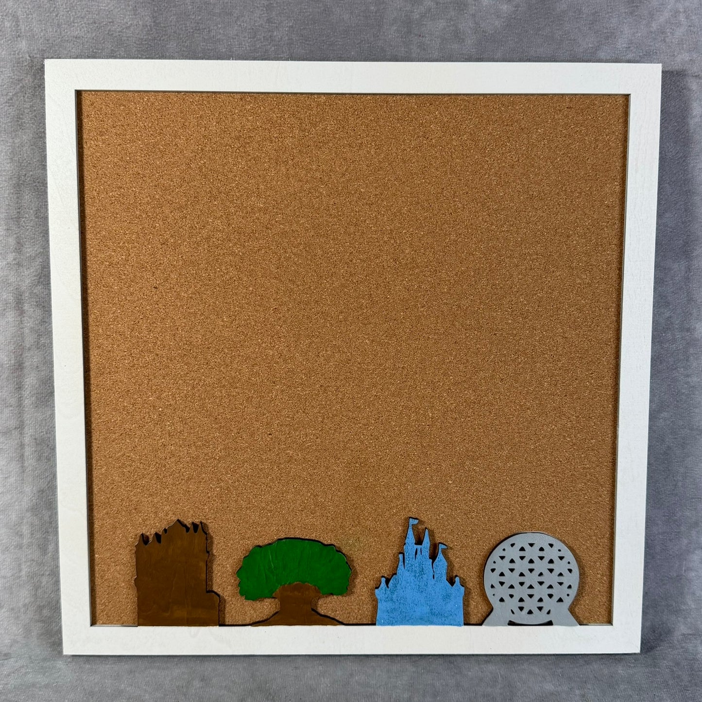 Custom Disney Pin Board - Four Park - Wood Border