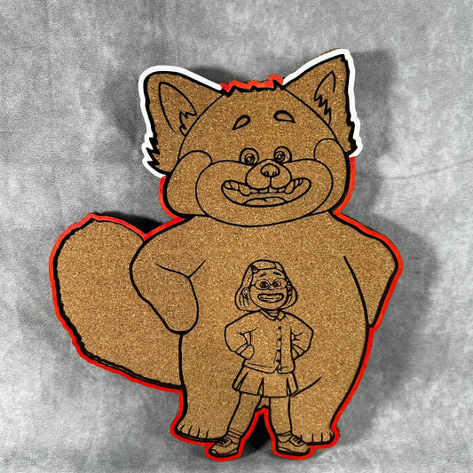 Custom Disney Pin Board -Turning Red - Laser Engraved