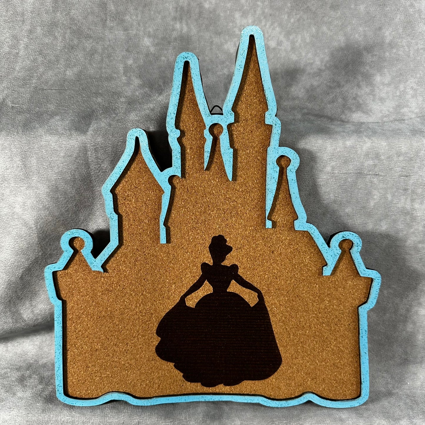 Custom Disney Pin Board - Cinderella Castle w/ Cinderella - Laser Engraved
