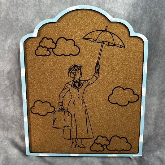 Custom Disney Pin Board - Mary Poppins - Laser Engraved