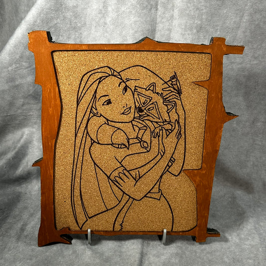 Custom Disney Pin Board - Pocahontas - Laser Engraved
