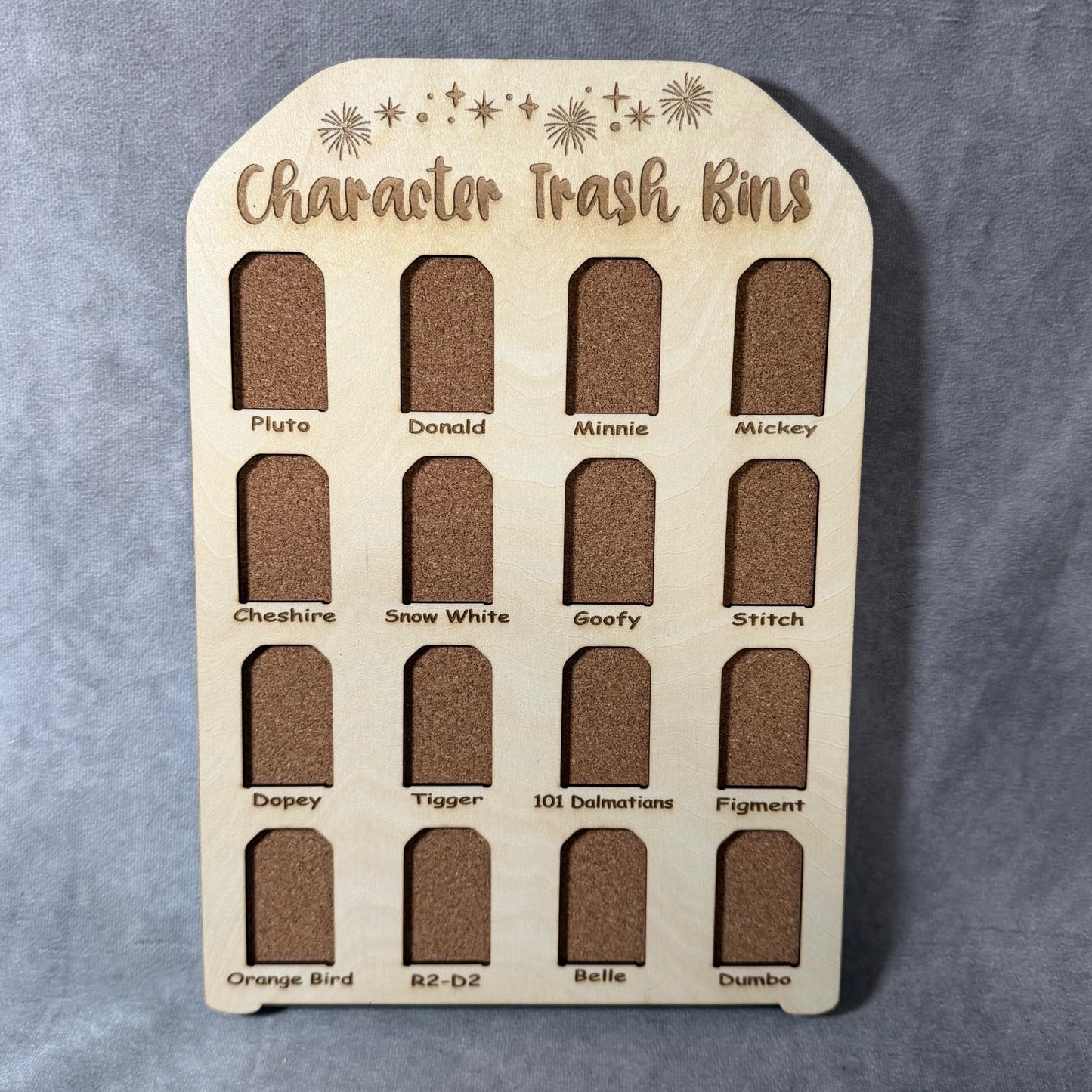 Custom Disney Pin Board - Character Trash Bins - Fits Entire Set!