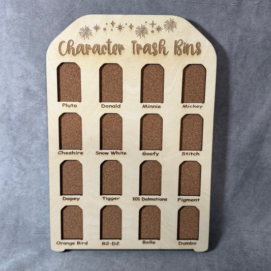 Custom Disney Pin Board - Character Trash Bins - Fits Entire Set!