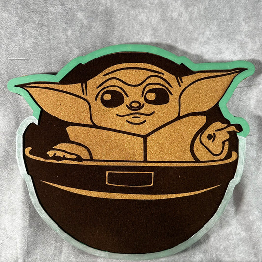 Custom Disney Pin Board - Grogu- Laser Engraved