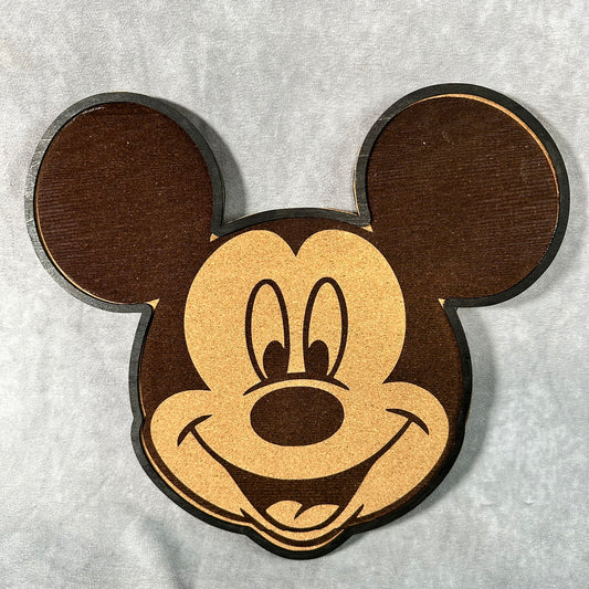 Custom Disney Pin Board - Mickey Mouse Head - Laser Engraved