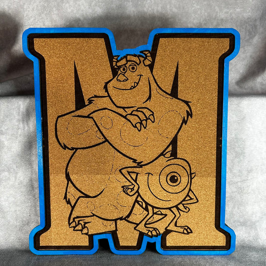 Custom Disney Pin Board - Monsters Inc. - Laser Engraved