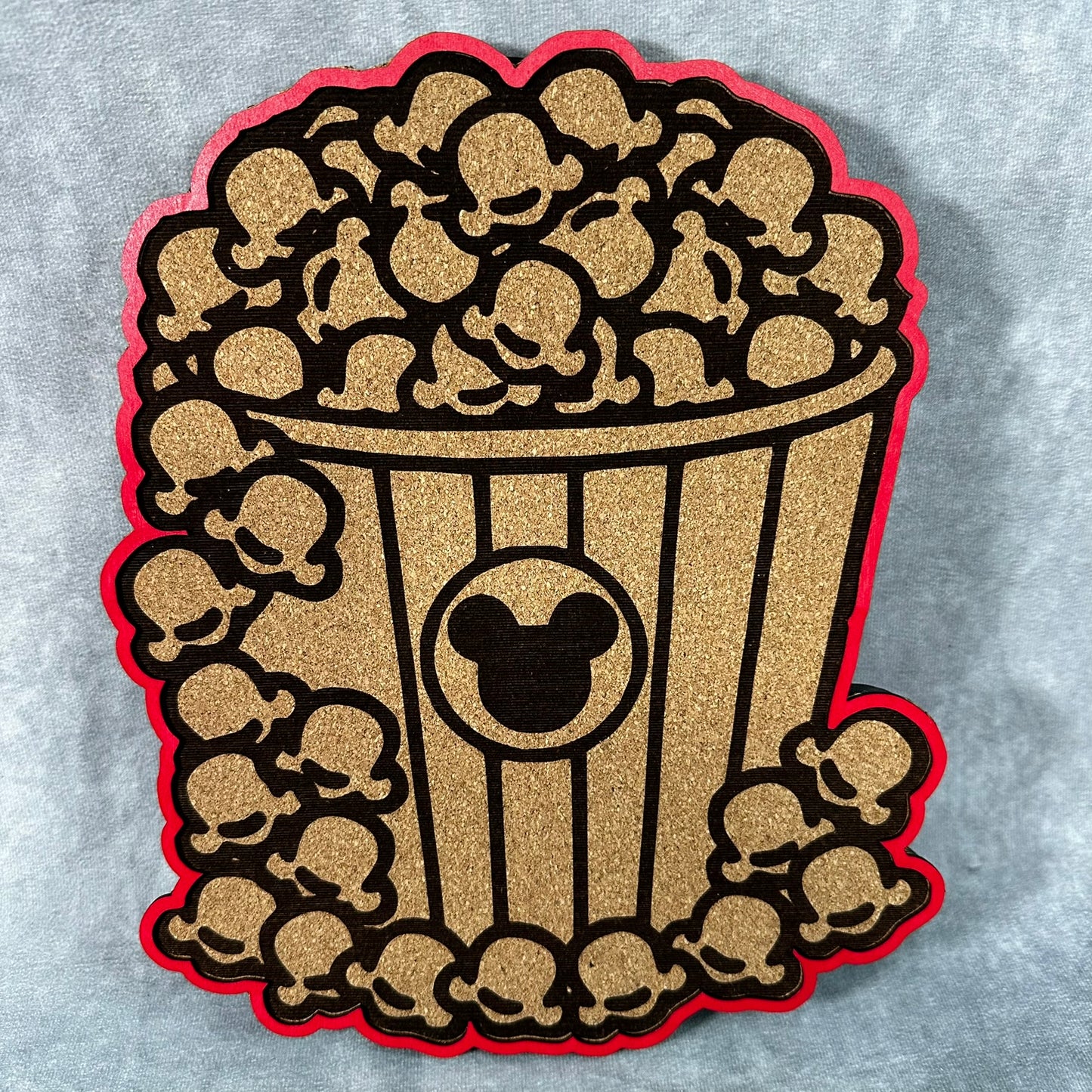 Custom Disney Pin Board - Disney Popcorn Bucket - Laser Engraved