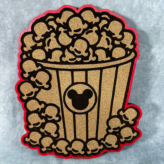 Custom Disney Pin Board - Disney Popcorn Bucket - Laser Engraved