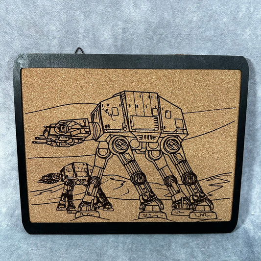 Custom Disney Pin Board - Star Wars AT-AT Walker - Laser Engraved