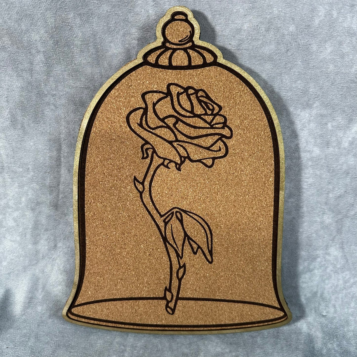 Custom Disney Pin Board - Belle Rose  - Laser Engraved