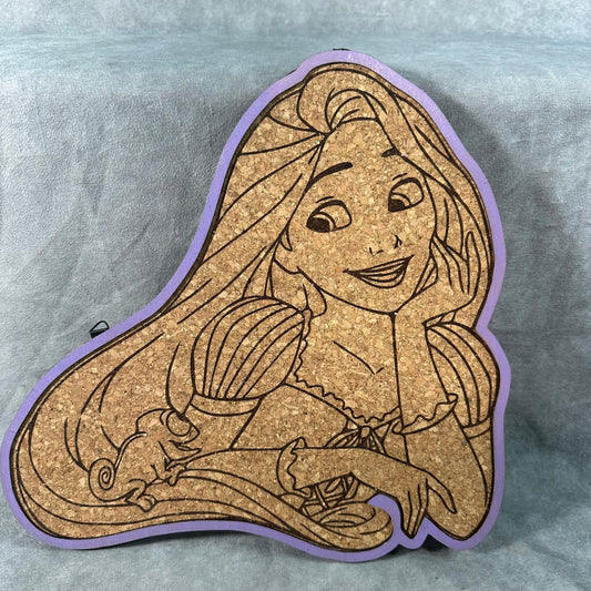 Custom Disney Pin Board - Rapunzel w/Pascal - Laser Engraved