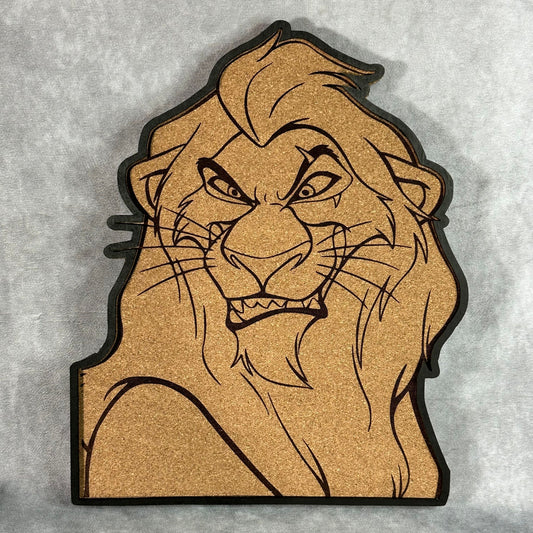 Custom Disney Pin Board - Scar Lion King - Laser Engraved