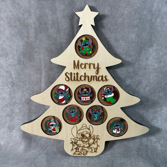 Custom Disney Pin Board - Merry Stitchmas (Christmas Mystery Box) - Fits Entire Set! *Pins not Included*