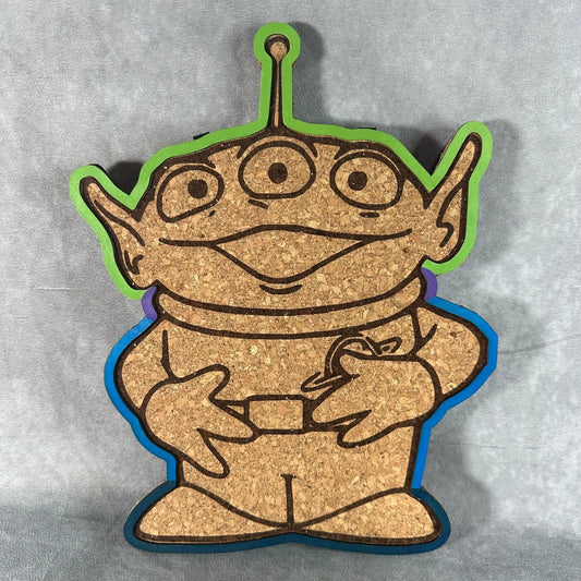 Custom Disney Pin Board - Green Alien Toy Story- Laser Engraved