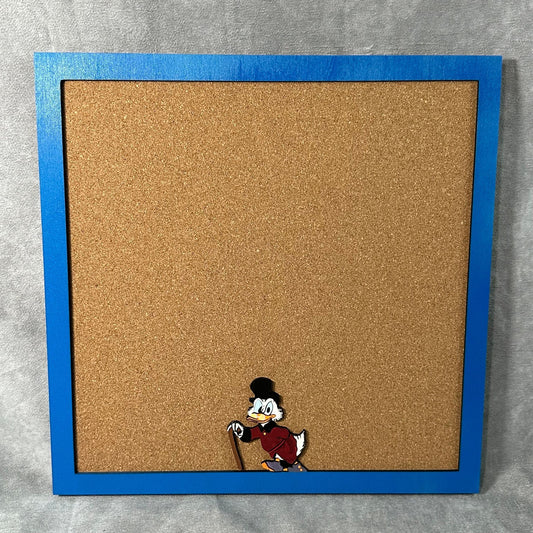 Custom Disney Pin Board - Scrooge McDuck - Wood Frame