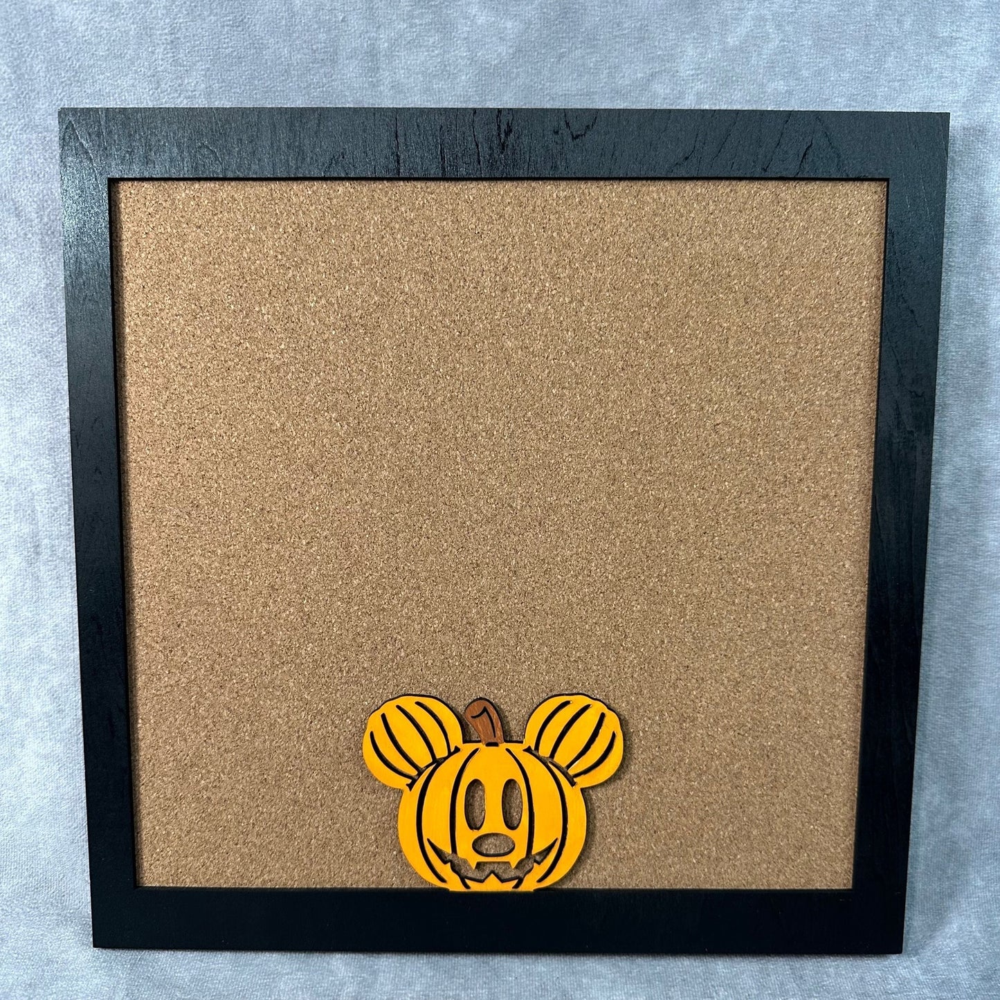 Custom Disney Pin Board - Mickey Pumpkin - Wood Frame