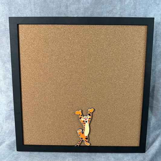 Custom Disney Pin Board - Tigger - Wood Frame