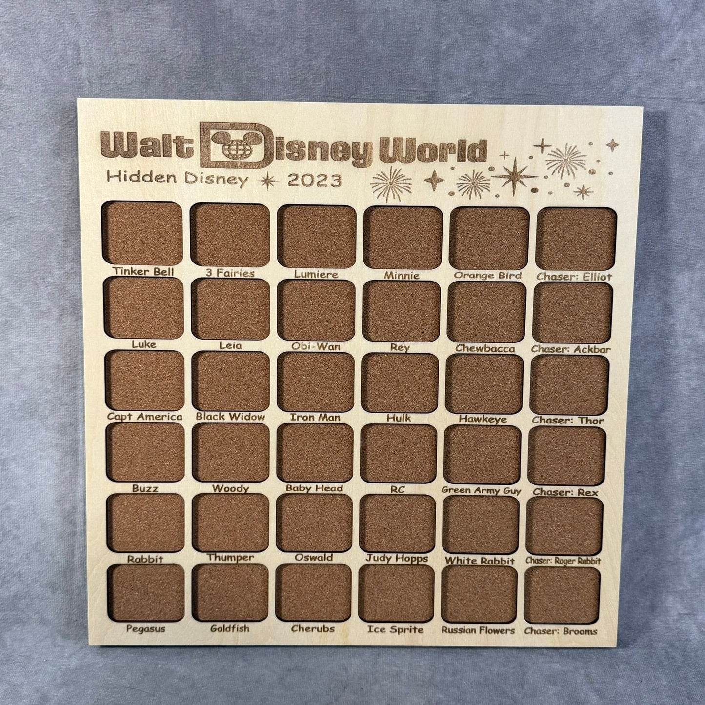 Custom Disney Pin Board - Disney Hidden Mickey 2023 - Fits Entire Set!