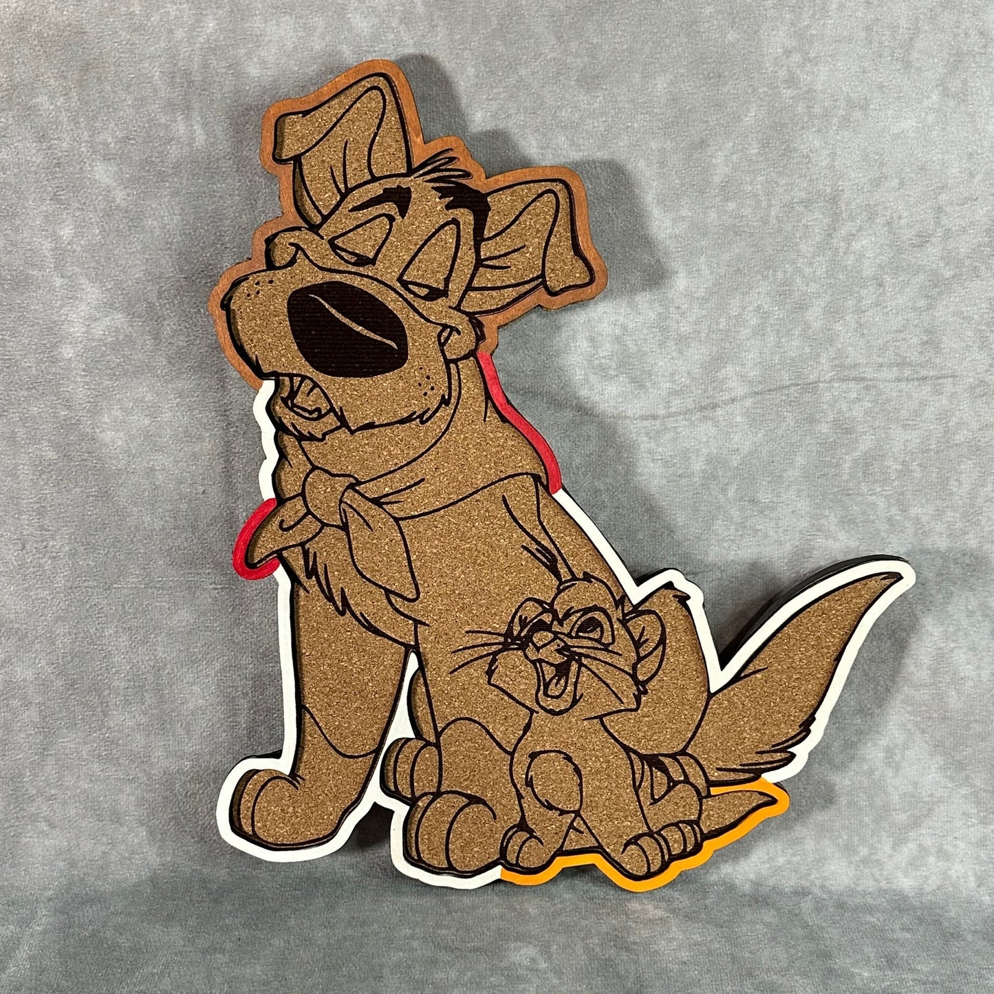 Custom Disney Pin Board - Oliver and Company - Laser Engraved